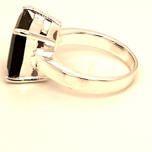 Pyrope Garnet 7.46ct Platinum Solid Silver Ring - Picture 5 of 6